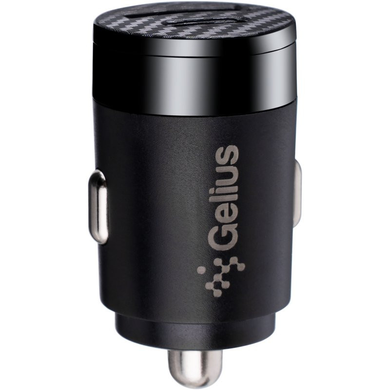 Фото АЗП Gelius Inch Twix GP-CC010L USB+Type-C (QC/PD30W) + Type-C to Lightning (Black) на vchehle.ua