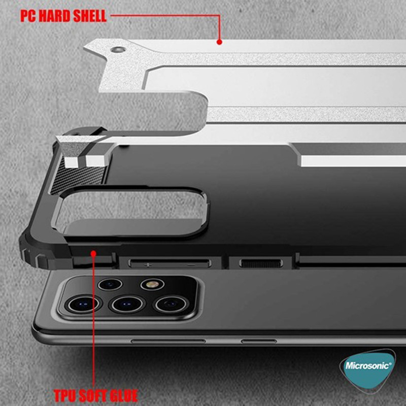 Фото Бронированный противоударный TPU+PC чехол Immortal для Samsung Galaxy A33 5G (Серебряный) на vchehle.ua