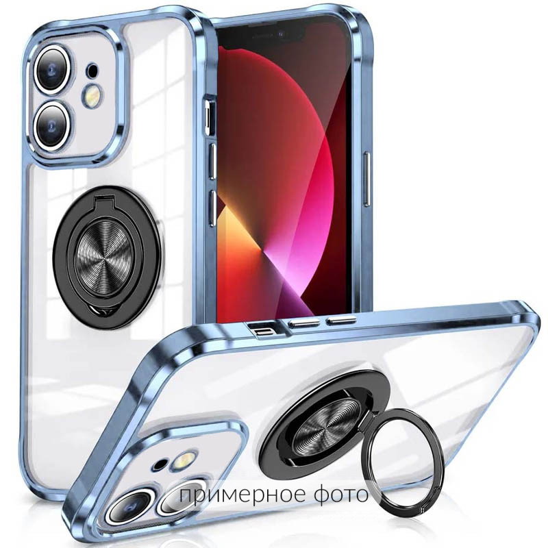 

TPU+PC чохол Kickstand Color на Apple iPhone 11 (6.1") (Синій / Чорний) 1517668