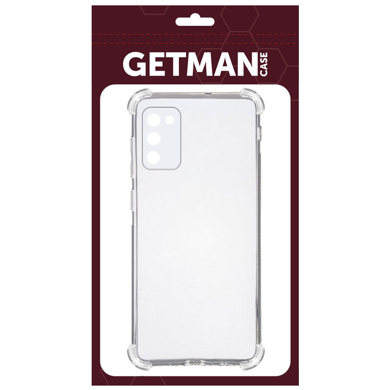 Фото TPU чехол GETMAN Ease logo усиленные углы Full Camera для Samsung Galaxy A03s (Бесцветный (прозрачный)) на vchehle.ua