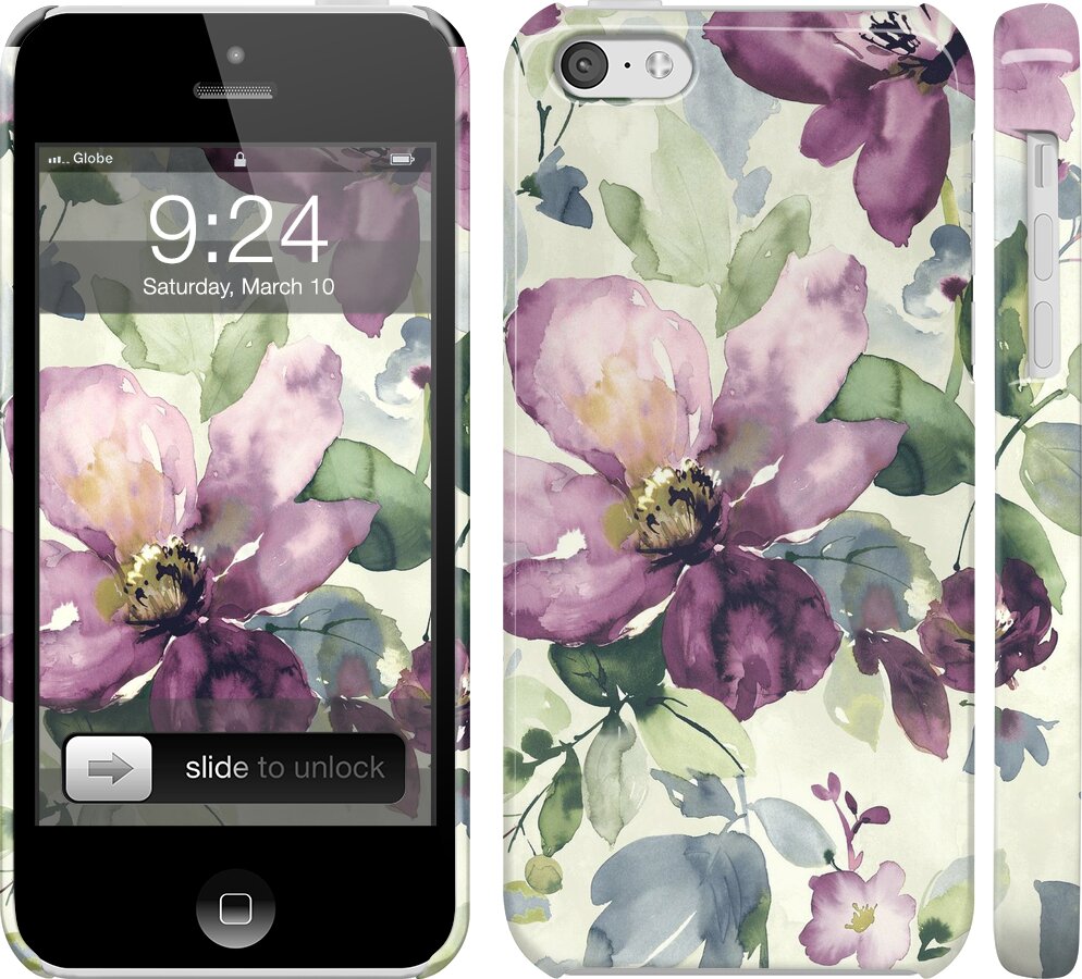 

Чехол Цветы акварелью для iPhone 5c 296219