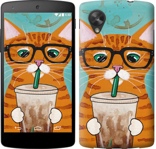 

Чохол Зеленоокий кіт в окулярах на LG Nexus 5 625281