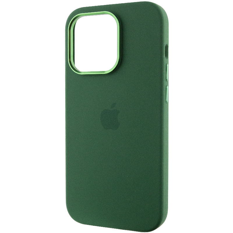 Фото Чехол Silicone Case Metal Buttons (AA) для Apple iPhone 14 Pro Max (6.7") (Зеленый / Clover) в магазине vchehle.ua