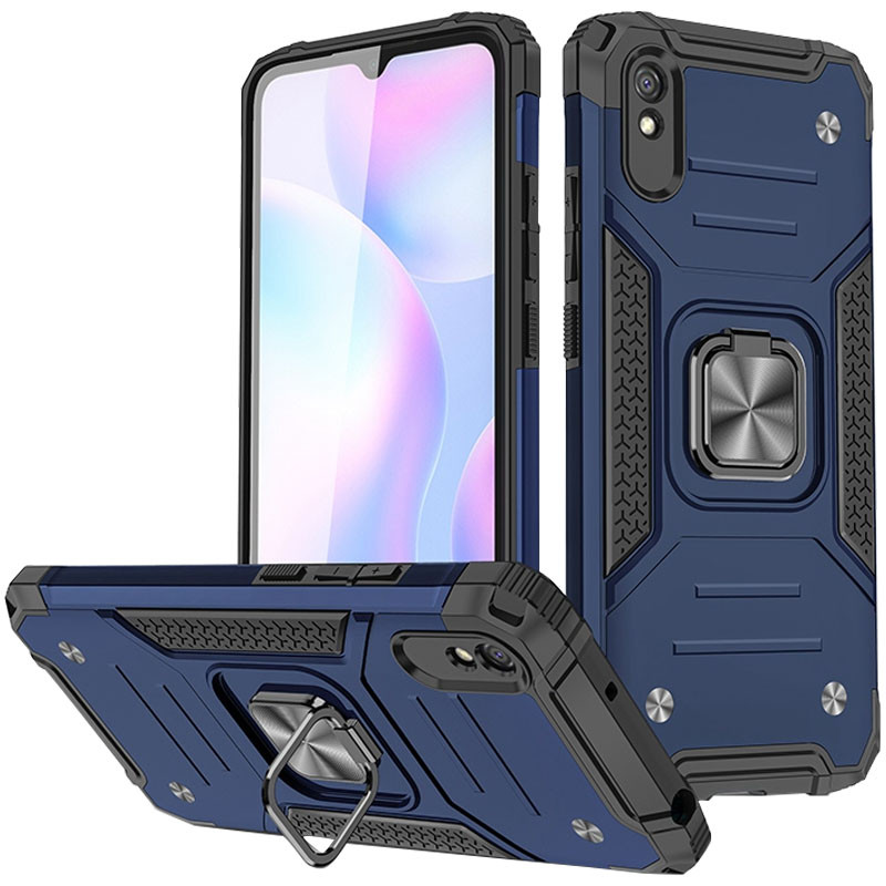 

Ударостійкий чохол Union Ring for Magnet на Xiaomi Redmi 9A (Синій) 1186039