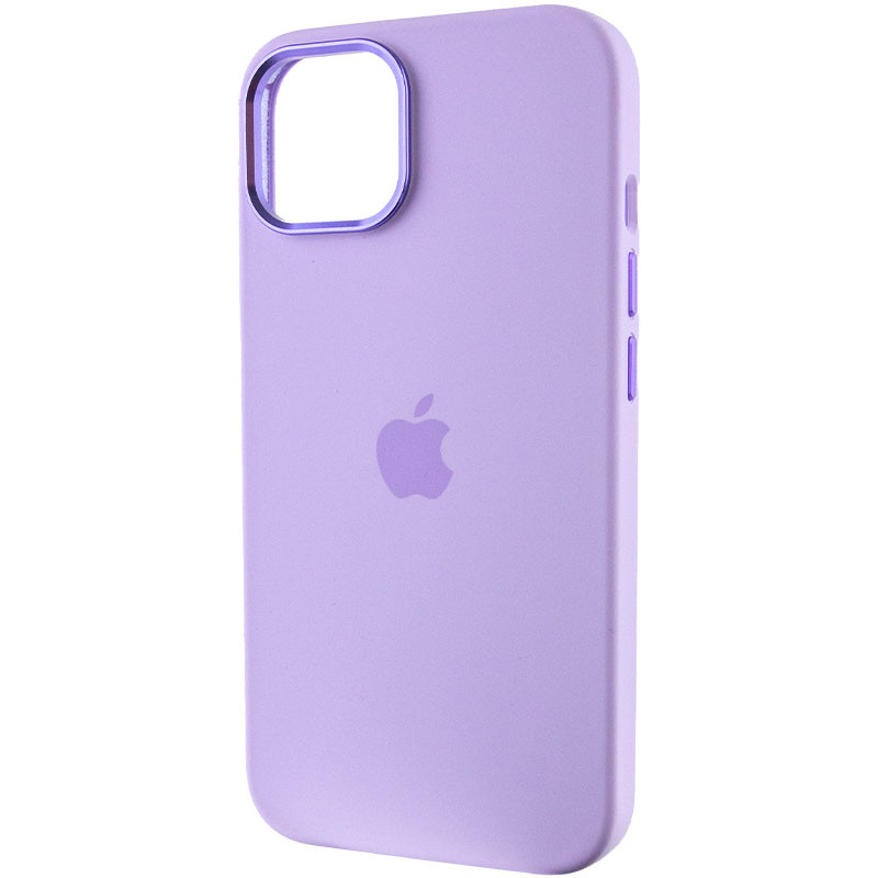 Фото Чохол Silicone Case Metal Buttons (AA) на Apple iPhone 14 (6.1") (Бузковий / Lilac) в маназині vchehle.ua