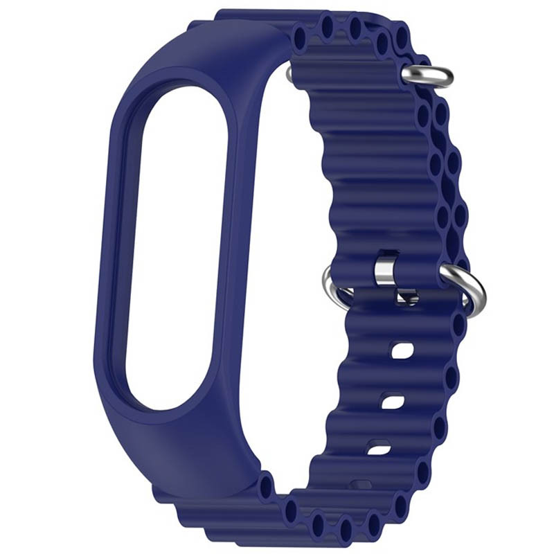 Фото Ремінець Ocean Band для Xiaomi Mi Band 7/6/5/4/3 (Синій / Deep navy) на vchehle.ua