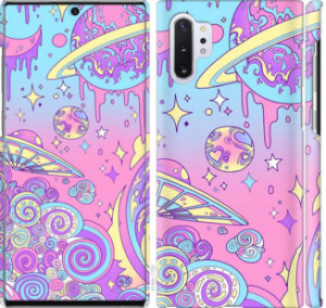 Чехол Розовая галактика для Samsung Galaxy Note 10 Plus