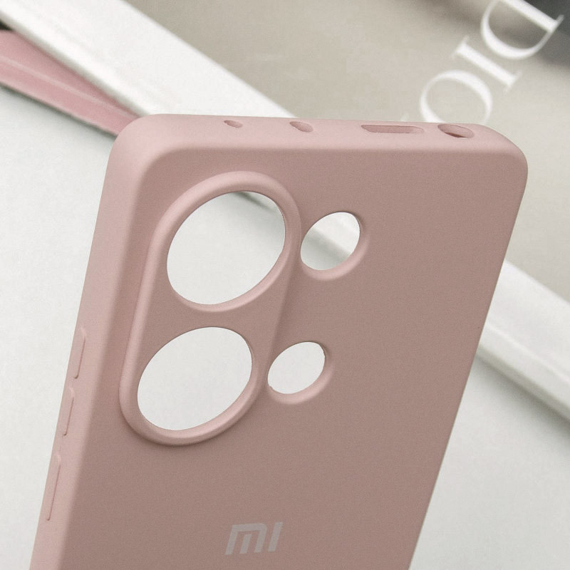 Чохол Silicone Cover Full Camera (AA) на Xiaomi Redmi Note 13 Pro 4G / Poco M6 Pro 4G (Рожевий / Pink Sand) в магазині vchehle.ua