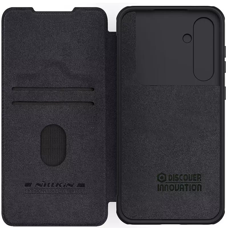 Купити Шкіряний чохол (книжка) Nillkin Qin Pro Camshield на Samsung Galaxy S24 FE (Чорний) на vchehle.ua