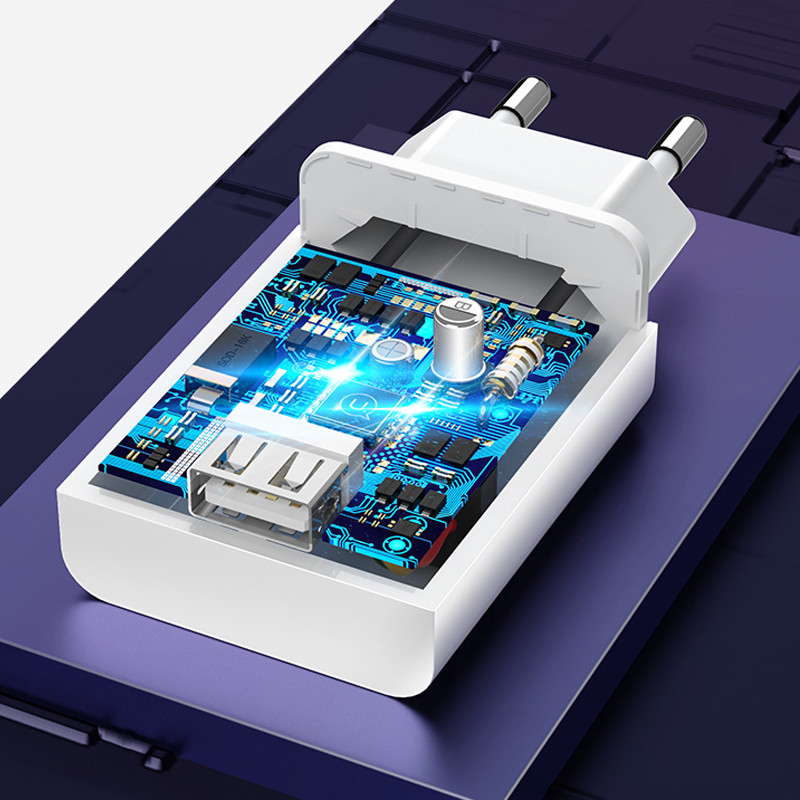 Фото СЗУ USAMS US-CC083 T22 Single USB QC3.0 Travel Charger (EU) (Белый) в магазине vchehle.ua