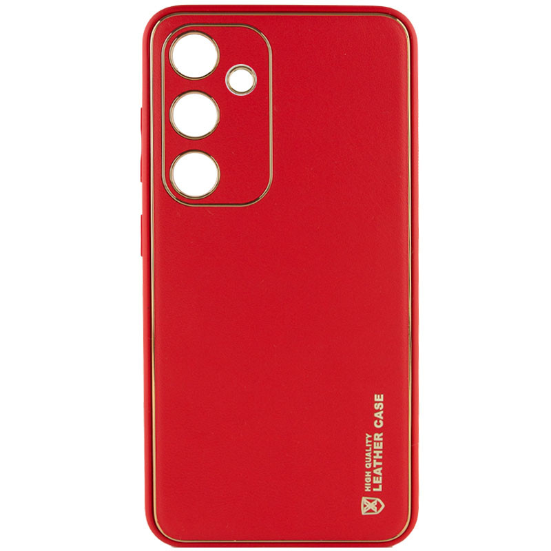 Кожаный чехол Xshield для Samsung Galaxy S23 (Красный / Red)