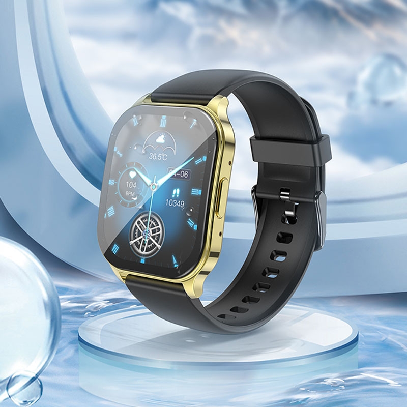 Фото Смарт-часы Hoco Smart Watch Y19 Amoled Smart sports watch (call version) (Bright Gold) в магазине vchehle.ua