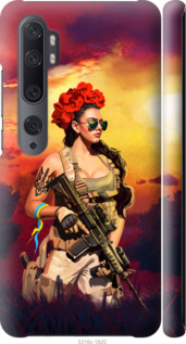 Чохол Українка зі зброєю на Xiaomi Mi Note 10