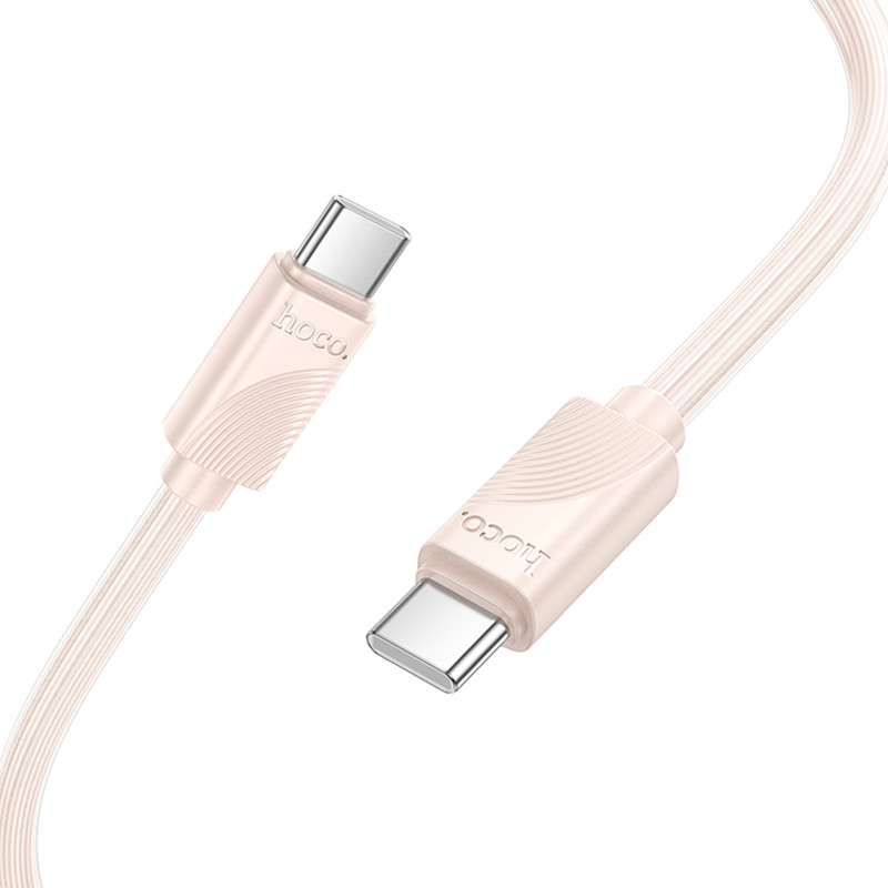 Фото Дата кабель Hoco X114 Energy Type-C to Type-C 60W (1m) (Pink) на vchehle.ua