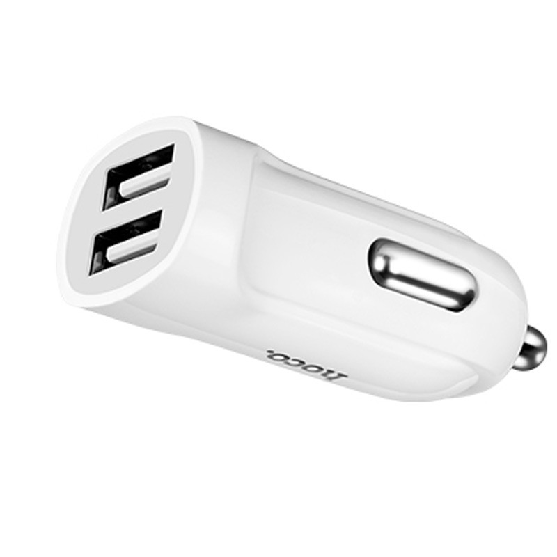 Фото АЗП Hoco Z2A (2USB 2.4A) (Білий) на vchehle.ua