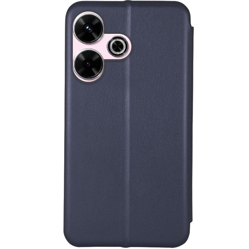 Фото Шкіряний чохол-книжка Classy на Xiaomi Redmi 13 4G / Poco M6 4G (Темно-синій) на vchehle.ua