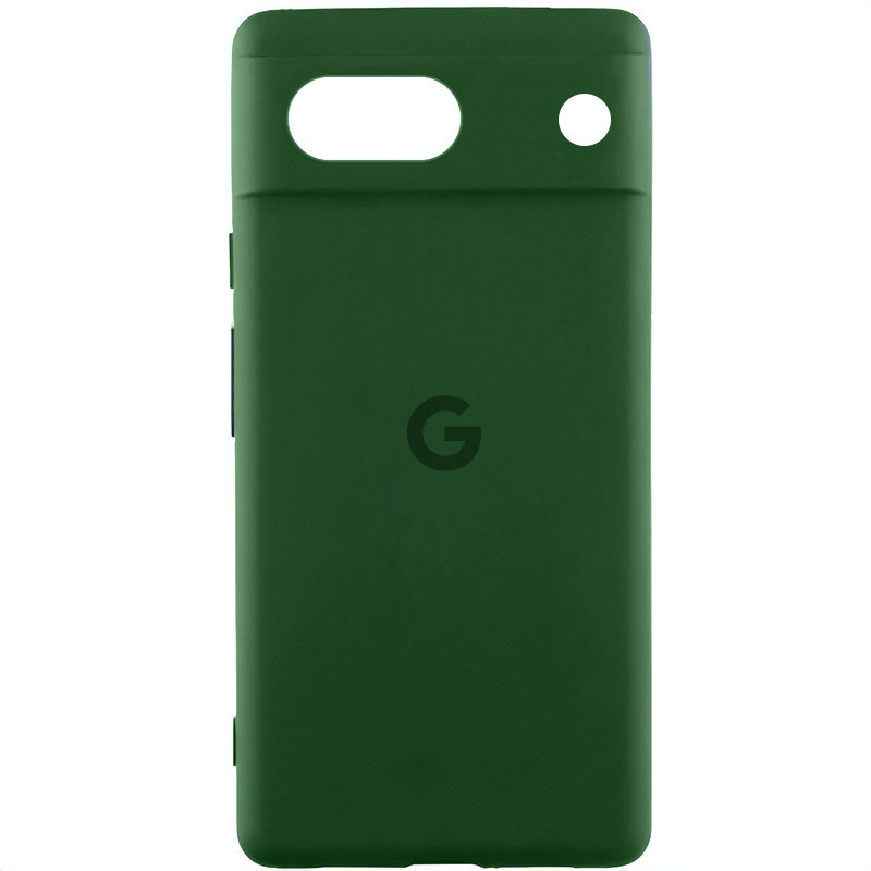 Чохол Silicone Cover Lakshmi Full Camera (AAA) with Logo на Google Pixel 7a (Зелений / Cyprus Green)