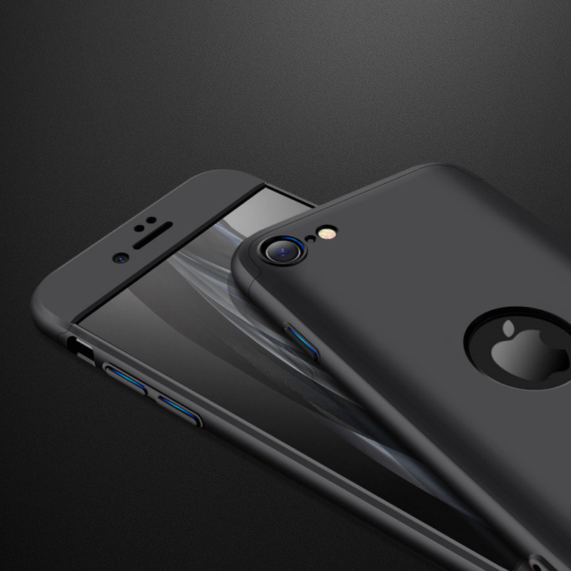 Заказать Пластиковая накладка GKK LikGus 360 градусов (opp) с лого для Apple iPhone 7 / 8 (4.7") (Черный) на vchehle.ua