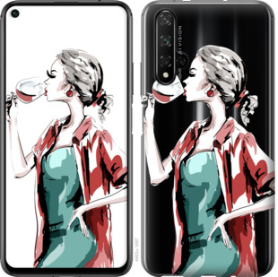 

Чехол Девушка с бокалом для Huawei Nova 5T 841730