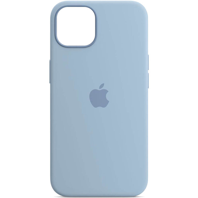 Чехол Silicone Case Full Protective (AA) для Apple iPhone 14 Pro Max (6.7") (Голубой / Blue Fog)