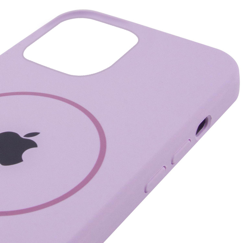 Чехол Silicone Case Full Protective (AA) with Magnetic Safe для Apple iPhone 11 (6.1") (Сиреневый / Lilac) в магазине vchehle.ua