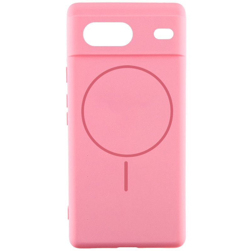 Чехол Silicone Cover Lakshmi Full Camera (AA) with MagFit для Google Pixel 7 (Розовый / Light pink)