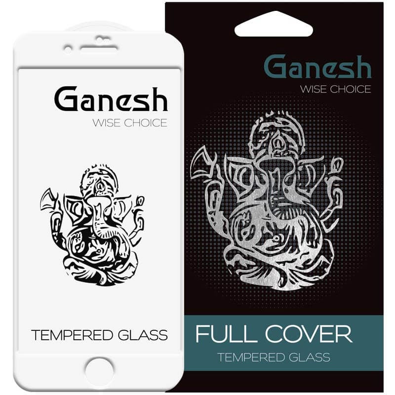 Захисне скло Ganesh (Full Cover) на Apple iPhone 7 plus / 8 plus (5.5") (Білий)