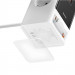 Фото СЗУ Baseus OS PowerCombo Digital PowerStrip+Retractable-C 65W (1USB-A/1C/2Socket) (1.5m) (PSLR000) (Glacier White) в магазине vchehle.ua