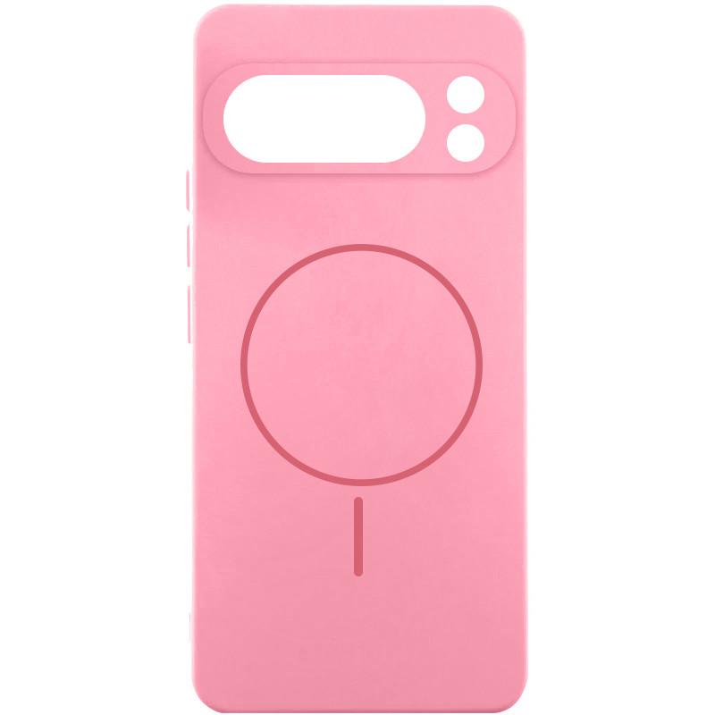 Чехол Silicone Cover Lakshmi Full Camera (AA) with MagFit для Google Pixel 9 Pro XL (Розовый / Light pink)