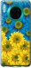 Чехол Жёлто-голубые цветы для Huawei Mate 30
