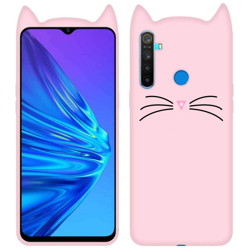 

Силиконовая накладка 3D Cat для Realme 5 (Розовый) 908309