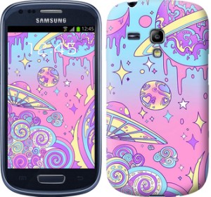 Чехол Розовая галактика для Samsung Galaxy S3 mini
