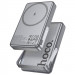 Портативное ЗУ Power Bank Hoco Q36A Sunlight magnetic suction+holder PD20W с БЗУ 10000 mAh (Metal grey)
