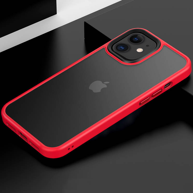 Фото TPU+PC чехол Metal Buttons для Apple iPhone 11 (6.1") (Красный) на vchehle.ua
