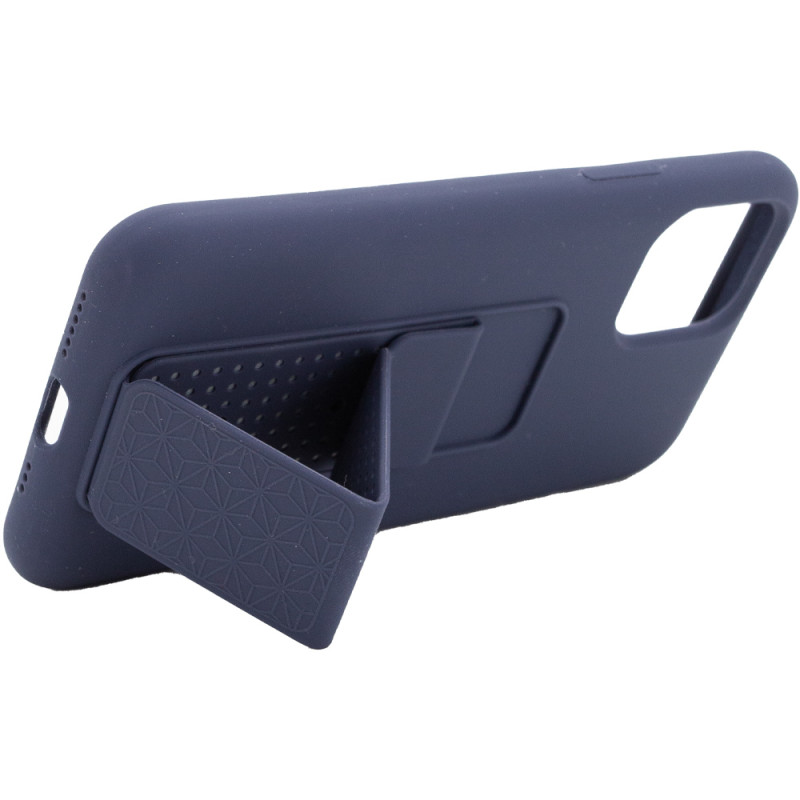 Чохол Silicone Case Hand Holder на Apple iPhone 11 Pro (5.8") (Темно синій / Midnight blue) в магазині vchehle.ua