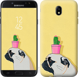 

Чехол Мопс с кактусом для Samsung Galaxy J7 J730 (2017) 795415