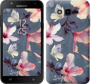 Чехол Нарисованные цветы для Samsung Galaxy J7 Neo J701F