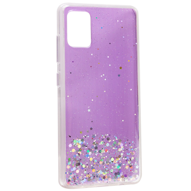 

TPU чохол Star Glitter на Samsung Galaxy A31 (Прозорий / Бузковий) 1126251