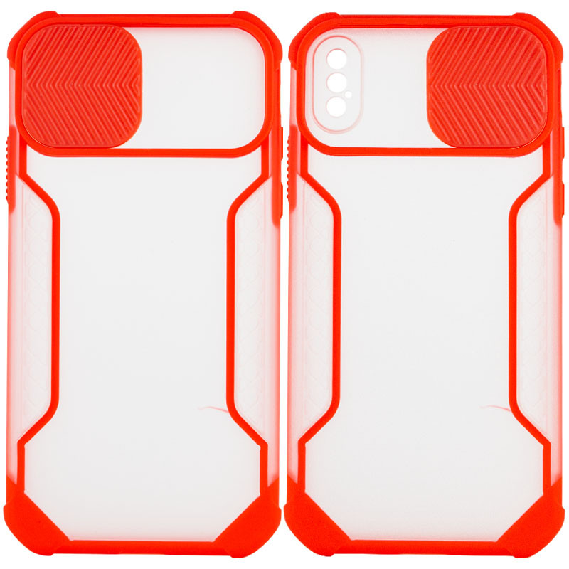 Чехол Camshield matte Ease TPU со шторкой для Apple iPhone XS Max (6.5") (Красный)