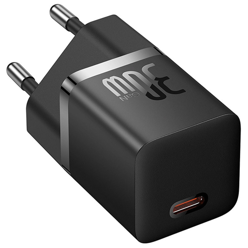 Купити МЗП Baseus GaN5 Fast Charger (mini) 30W (1USB-C) + кабель Type-C to Type-C (P10110902) (Cluster Black) на vchehle.ua