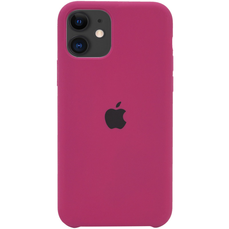 Чехол Silicone Case (AA) для Apple iPhone 11 (6.1") (Бордовый / Maroon)