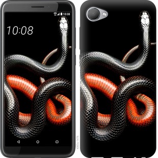 

Чохол Червоно-чорна змія на чорному тлі на HTC Desire 12 677482
