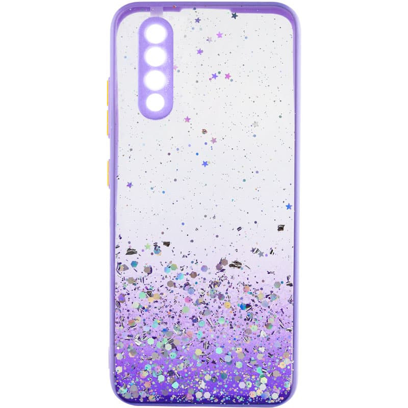 TPU чохол Spangle star із захистом камери на Samsung Galaxy A50 (A505F) / A50s / A30s (Бузковий)