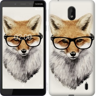 

Чохол Лис в окулярах на Nokia 1 Plus 763122