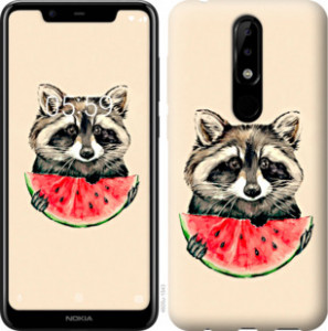 Чехол Енотик с арбузом для Nokia 5.1 Plus