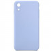 Silicone Case Square Full Camera Protective (AA) NOLOGO для Apple iPhone XR (6.1") (Голубой / Lilac Blue)
