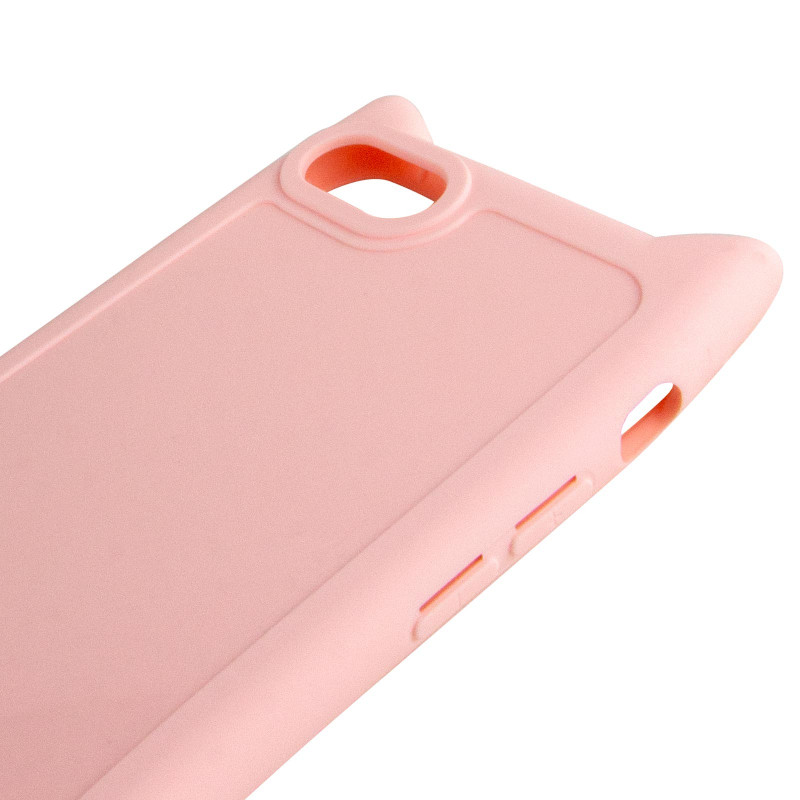Чехол TPU GETMAN Cat with straps для Apple iPhone 16e (6.1") (Pink) в магазине vchehle.ua