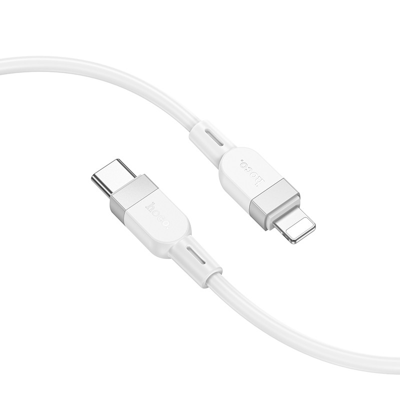 Фото Дата кабель Hoco X109 Energy silicone Type-C to Lightning (1m) (White) в магазине vchehle.ua