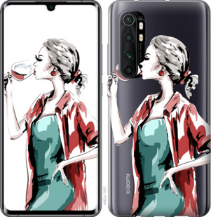 

Чохол Дівчина з келихом на Xiaomi Mi Note 10 Lite 936333