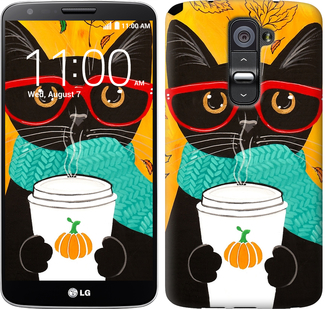 

Чехол Осенний кот для LG G2 639676